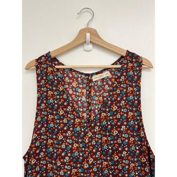 Natural Life Let's Just Go Wide-Leg Bohemian V-Neck 70s Floral Jumpsuit S/M - Picture 5 of 15